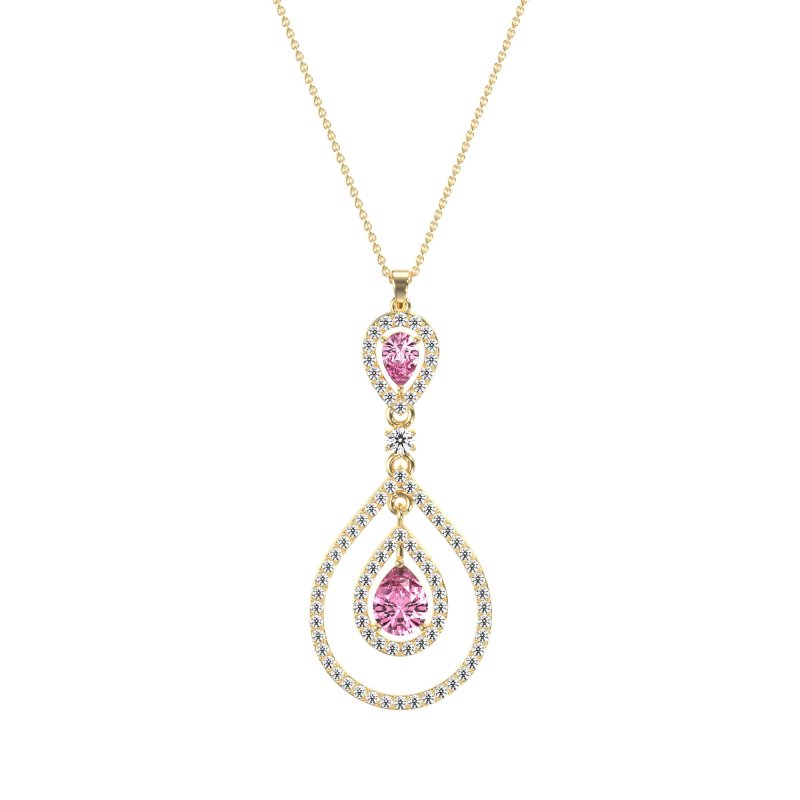 Teardrop Halo Necklace