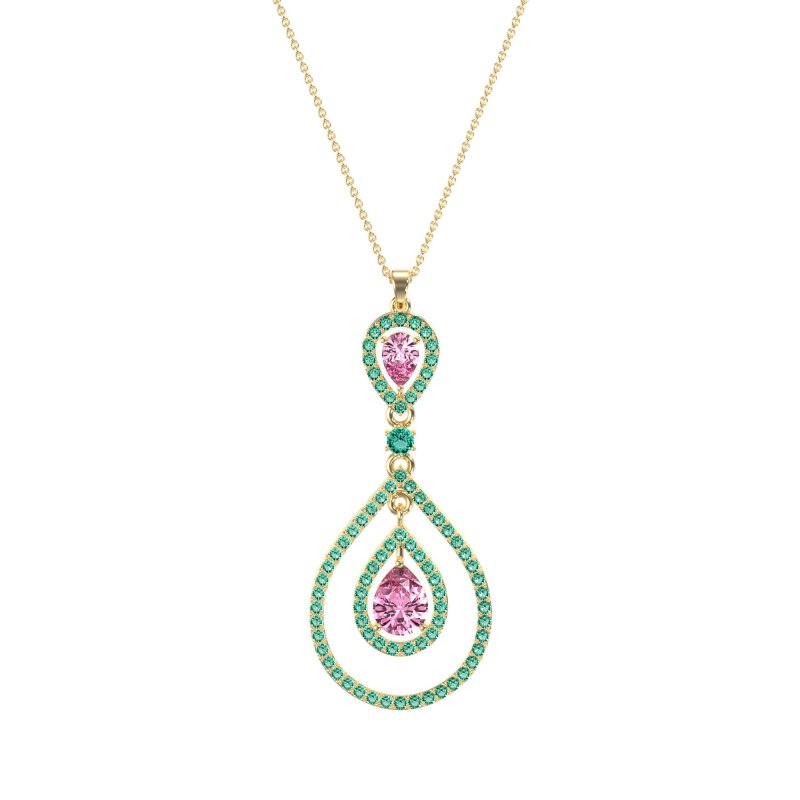 Teardrop Halo Necklace