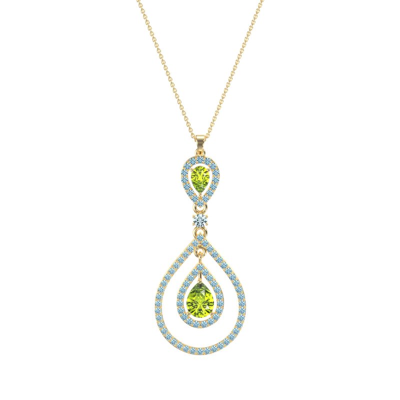 Teardrop Halo Necklace
