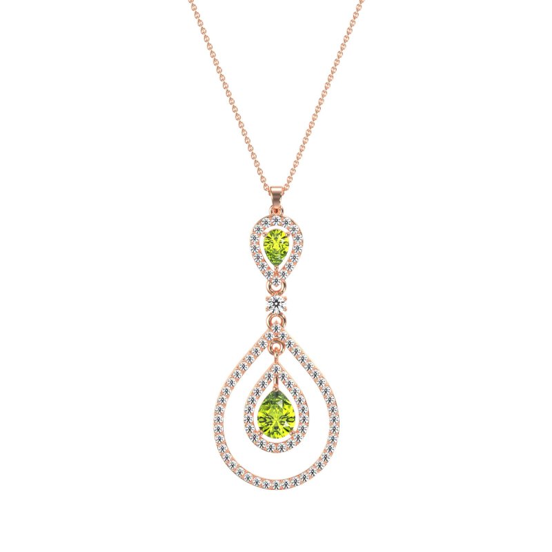 Teardrop Halo Necklace
