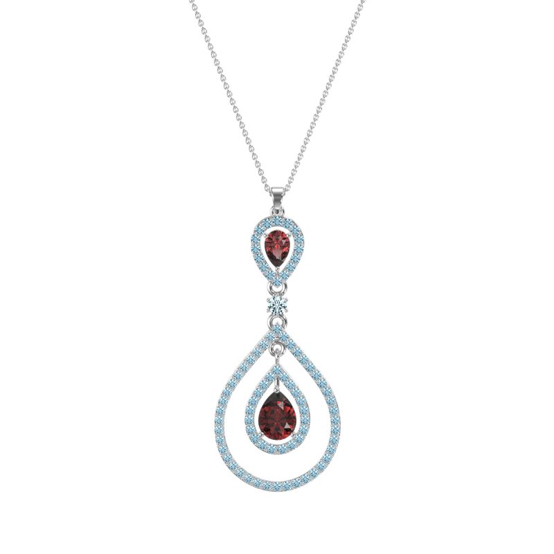 Teardrop Halo Necklace