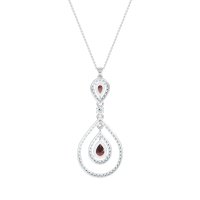 Teardrop Halo Necklace