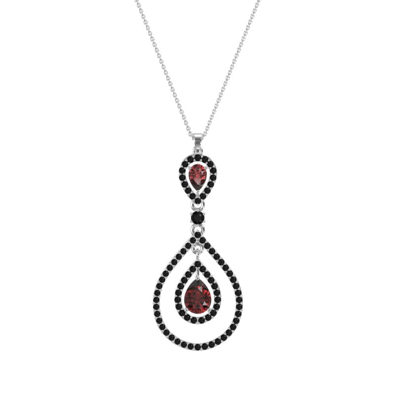 Teardrop Halo Necklace