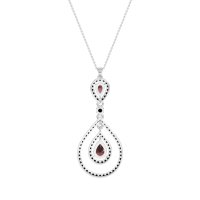 Teardrop Halo Necklace