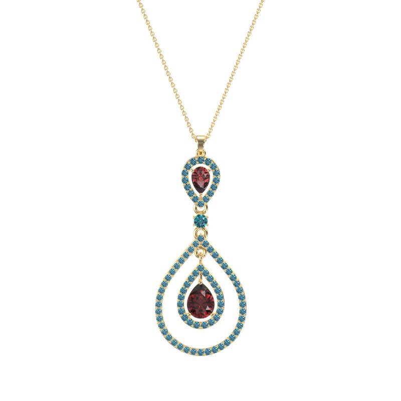 Teardrop Halo Necklace