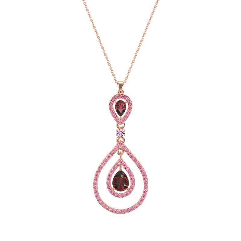 Teardrop Halo Necklace