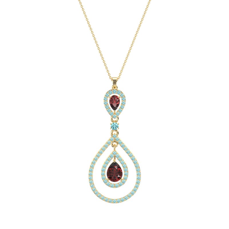 Teardrop Halo Necklace