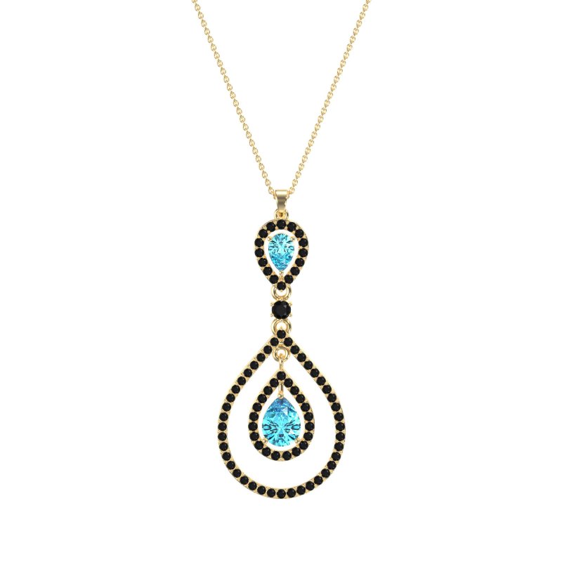 Teardrop Halo Necklace
