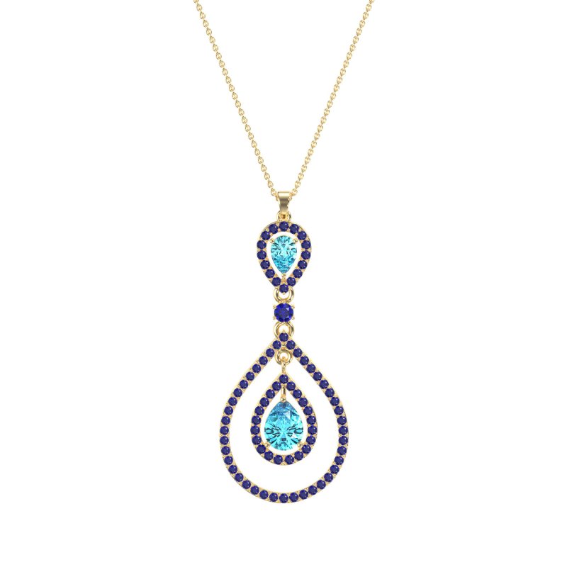 Teardrop Halo Necklace