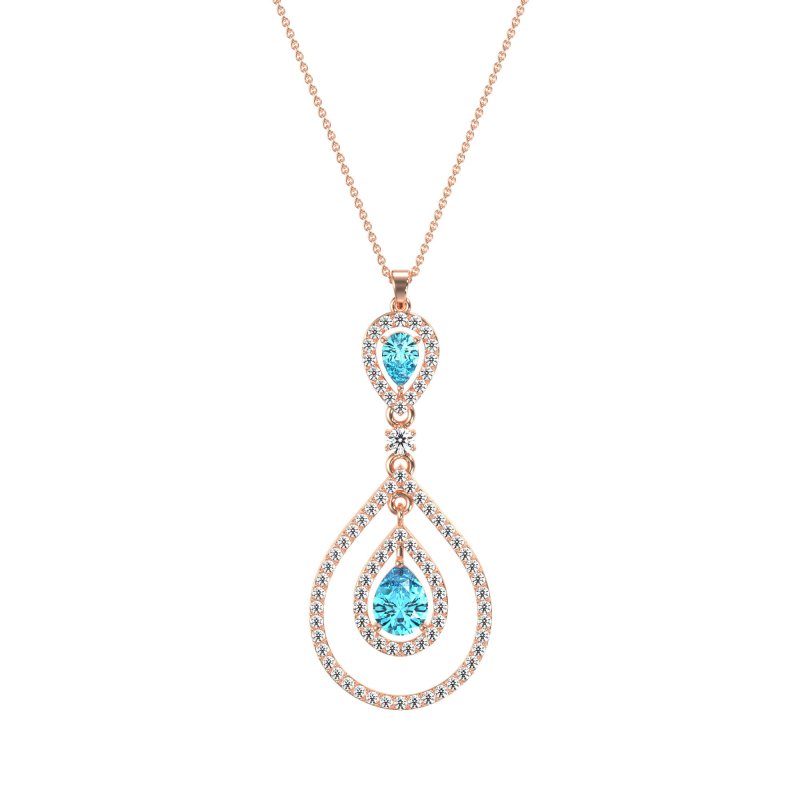 Teardrop Halo Necklace