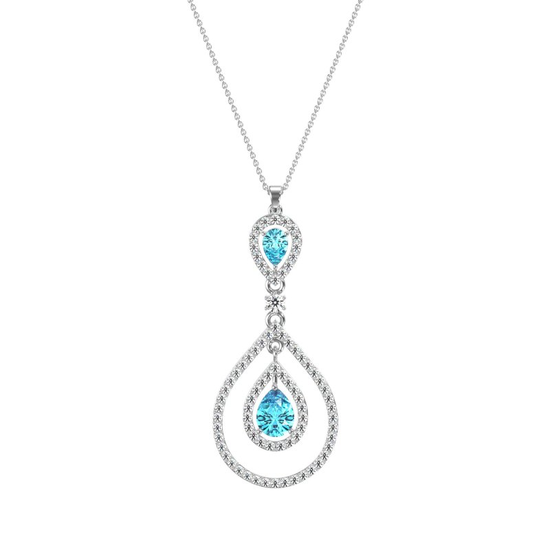 Teardrop Halo Necklace