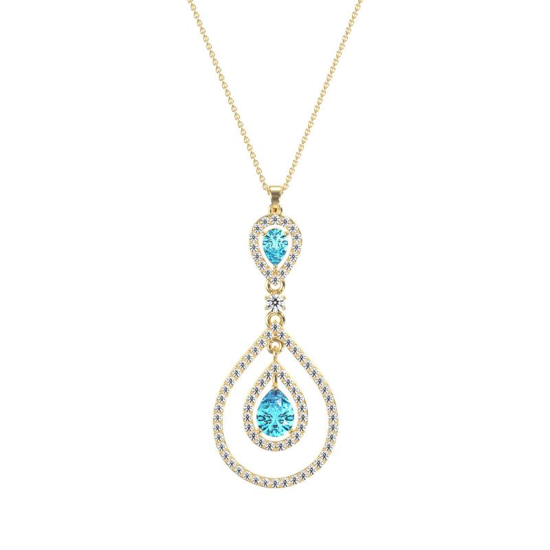 Teardrop Halo Necklace