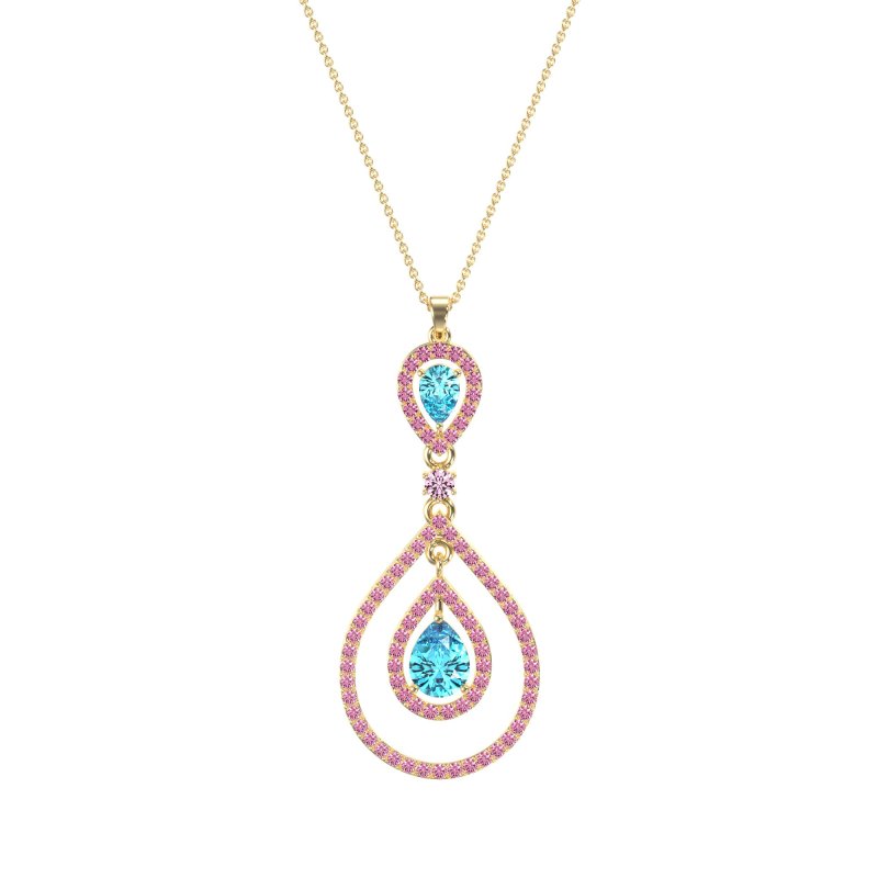 Teardrop Halo Necklace