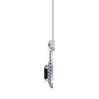 Oval Double Halo Necklace