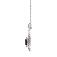 Oval Double Halo Necklace