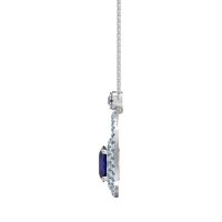 Oval Double Halo Necklace