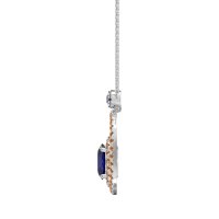 Oval Double Halo Necklace