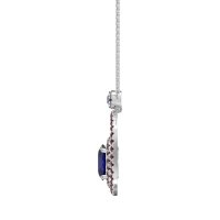 Oval Double Halo Necklace