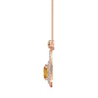 Oval Double Halo Necklace