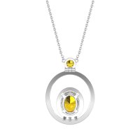 Oval Double Halo Necklace