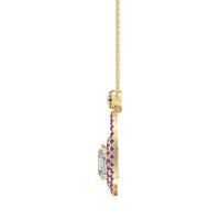 Oval Double Halo Necklace