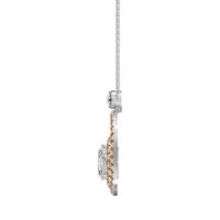Oval Double Halo Necklace