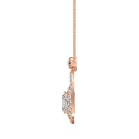 Oval Double Halo Necklace