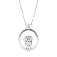 Oval Double Halo Necklace