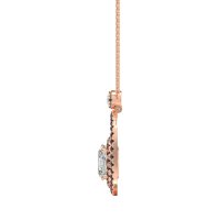 Oval Double Halo Necklace