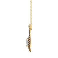 Oval Double Halo Necklace