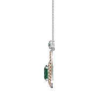 Oval Double Halo Necklace