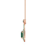 Oval Double Halo Necklace