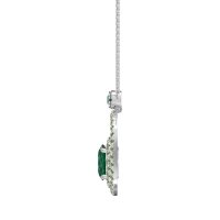 Oval Double Halo Necklace