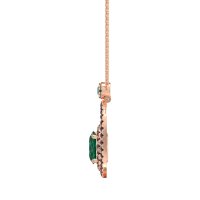 Oval Double Halo Necklace