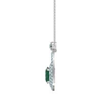 Oval Double Halo Necklace