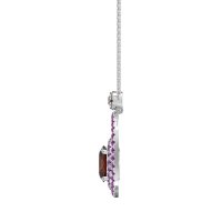 Oval Double Halo Necklace