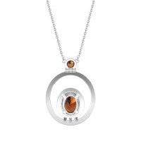Oval Double Halo Necklace