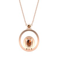 Oval Double Halo Necklace