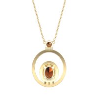 Oval Double Halo Necklace