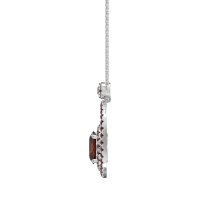 Oval Double Halo Necklace