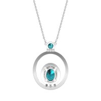 Oval Double Halo Necklace