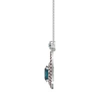 Oval Double Halo Necklace