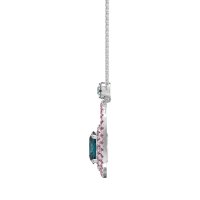 Oval Double Halo Necklace