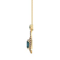 Oval Double Halo Necklace