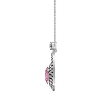 Oval Double Halo Necklace