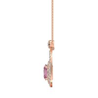 Oval Double Halo Necklace