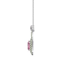 Oval Double Halo Necklace