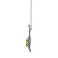 Oval Double Halo Necklace