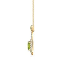 Oval Double Halo Necklace