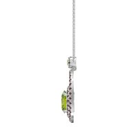 Oval Double Halo Necklace
